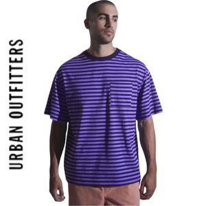 NEW UO Urban Outfitters Feeder Stripe Pocket Shirt Tee M